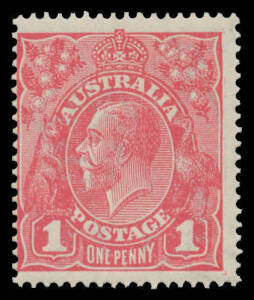 Cooke Printings 1d carmine-pink BW #73A, unmounted, Cat $1250. Scott Starling Certificate (2013).
