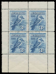 1928 International Exhibition 3d Kookaburra M/S from the base of the sheet of 15 sheetlets, CTO with the Exhibition cds in blue BW #133MSwb, well centred, full unmounted o.g., Cat $375.