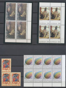Six stockbooks of mostly 1970s to 1990s issues (plus some earlier & later material) in blocks of 4 or larger with a great many gutter blocks of 10 throughout, rather untidy but apparently all in sets, unmounted. Face value stated to exceed $3000. (Qty)