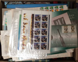 1970s onwards mint unsorted accumulation many still in AP bags, also booklets, packs, full and part sheets, 2000 & 2002 Olympics sheetlets, Yearbooks comprising 1984, 1988 x2, 1989 and 1990. Substantial face value. (100s)