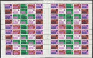 1970s-80s accumulation of unmounted gutter blocks, corner blocks and minisheets, noted Christmas 1971 complete sheet (100) with a couple of minor tonespots affecting one block of 25 only, face value $1000+ with a small number of CTO items not counted, fin