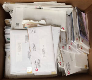 Large carton containing new issues as sent from Australia Post including sets, M/Ss, sheetlets and FDC's, also Norfolk Island, AAT, Christmas Island, Cocos and PNG issues. (100s)