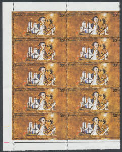 1970 Captain Cook 5c strips x100, 30c x100 & Miniature Sheets x30, unmounted.