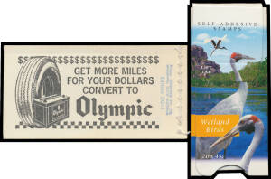 Collection in packets in a shoebox including QEII 5d red Helecon x2, 60c x6 including unlisted Edition DG11, $1 Famous Australians Stapled Remake, $1 Prime Ministers with Wax Interleaving, then mostly 1980s-on including $9 Wetland Birds "pochette", etc, s