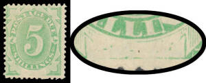 1902 Blank Tablet ('NSW' Removed) &frac12;d to 5/- complete, the 5/- top value with Traces of 'NSW' Evident BW #D11f (Cat $500), Cat $850. (8)