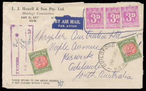 Selection of taxed mail with a few pre-WWII items, 1957 irregular usage with Revenues, several Business Reply Paid cards with values to 2/- including a 1/- block of 4 (damaged), etc, condition variable. (28 items)