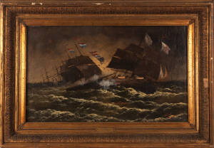 L. CARPI Maritime battle scene