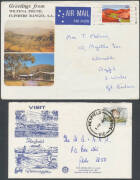 1960s-90s illustrated tourism advertising covers mostly with photographic or cartoon images promoting tourist destinations all used generally with cancels from the area, wide range of frankings including overseas airmails with better solos such as 1976 25 - 4