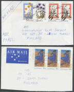 1970s-2000s covers large accumulation of covers and some postcards mostly sent by airmail to Europe, noted single and multiple frankings, some registered and taxed mail, booklet stamps and panes, potential postmark interest, good variety of issues and rat - 2