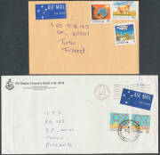 1988 Living Together (Cartoons) large accumulation of covers to International Youth Service, Finland mostly by airmail including single, multiple and mixed frankings, some stationery, underpaid mail, OHMS covers, potential postmark interest. Ideal lot for - 2