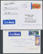 2001+ International Post large accumulation of covers and some postcards mostly sent by airmail to Europe, noted a few mixed domestic/international frankings and underpaid mail, potential postmark interest, duplication but ideal lot for study of these iss - 3