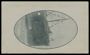 Scenic Letter Cards 1d BW #LC27 "TROOPS on board/TRANSPORT" (vertical view with 'A40' Deleted) in black & 2d Scarlet "GOVERNMENT HOUSE/PERTH" (112x70mm) both unused & 2d Scarlet "GPO HOBART", fine used; KGV Oval 1&frac12;d STO Envelope for Robur Tea Co BW #ES69,