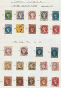 1867-1900 Perkins Bacon Issues with most values/shades & Surcharges including '3-PENCE' in Red on 4d, generally fine to very fine. (63)