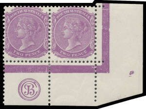 1905-12 Crown/A Monogram pairs comprising 1d 'JBC' & 'CA' and 2d 'JBC' BW #S6zb 6zc & 9zd, undercatalogued at $450 for "strips of 3" (in error for "pairs"). The 2d is especially scarce. (3 pairs)