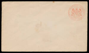 FRANK STAMPS: Various printed Franks on Envelopes x5 including two penalty types (one to UK with oval 'VICTORIA/[crown]/OFFICIAL PAID' h/s) & a very scarce unused 'POSTMASTER-GENERAL' in red; and a very scarce group of Postal Cards x8 including 'POSTMASTE