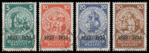 1933-45 used collection complete with many extras including some on piece, First Day and Commemorative cancels, marginal markings and positional blocks, noted 1933 'Chicagofahrt' Zeppelin overprints plus extra 1 Mark tied 'FRIEDRICHSHAFEN' d/s on piece wi
