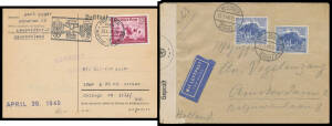 Third Reich mostly commercial mail including numerous single and multiple frankings, airmails, registered, COD and express usages, some uprated postal stationery, noted 1933 Hindenburg 10pf single and 1934 Nothilfe 5+2pf pair on separate special-rate post