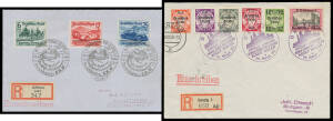 1935-44 accumulation mostly with pictorial postmarks often with multiple types and towns as well as a number of First Day Covers, noted 1939 Danzig overprints, 1942 Postal Congress with 'Wien Europ&auml;ischer Postkongress' registration label, 1943 Brown Band 