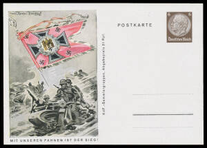 POSTAL CARDS: 1933-44 Post Office issues unused selection, noted Hindenburg 1937 5pf local card, 1939 3pf 'Tag der Briefmarke' pair and 1941 Armed Forces Flags set, 1939 'Danzig' overprints pair, Hitler 1937 'Reichsparteitag' set, 1939 Birthday set, 1939 