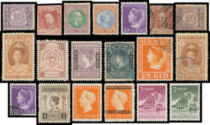 NETHERLANDS INDIES: Collection in expensive Lighthouse hingeless album with mint including 1864 Imperf 10c with large-part o.g. & guarantee handstamp, 1870-88 set to 2g50c, 1892-97 Wilhelmina set to 2g50c, 1900 Surcharges, 1902-09 to 1g, 'JAVA' Overprints