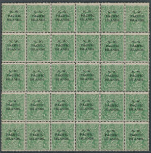 KGV Heads complete formes of 30 comprising 1915-16 &frac12;d x4 & 1d, and Fifth Setting &frac12;d x9, mostly plated based on ACSC-listed varieties, some separation & one with one unit removed, condition variable but many units are unmounted. Good specialist lot.
 (14 f