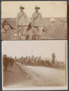 PHOTOGRAPHS: BOER WAR, photographic record taken by T. D. Wanliss, most with annotations and identification of personnel, noted 'Discharging Horses at Beira', 'After the funeral of Lt. Gilpin & Pte. Woodman at Ottoshoop', 'Burning Boer farm between Zeerus - 2