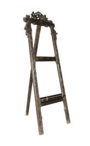 A Black Forest carved picture easel, German/Swiss 19th century