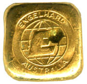 GOLD; 1oz 0.9999 fine. Stamped Engelhard Australia. - 2