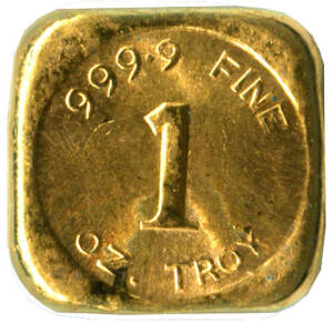 GOLD; 1oz 0.9999 fine. Stamped Engelhard Australia.