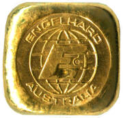 GOLD; 1oz 0.9999 fine. Stamped Engelhard Australia. - 2