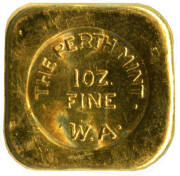 GOLD; 1oz fine. Stamped Perth Mint, Australia.