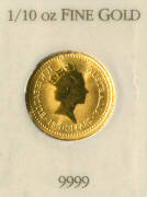 GOLD NUGGET SERIES; 1987, $15.00, one tenth of an ounce, "Little Hero". Carded. - 2