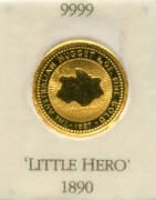GOLD NUGGET SERIES; 1987, $15.00, one tenth of an ounce, "Little Hero". Carded.