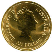 GOLD NUGGET SERIES; 1987, $100.00, 1 ounce, "Welcome Stranger". - 2