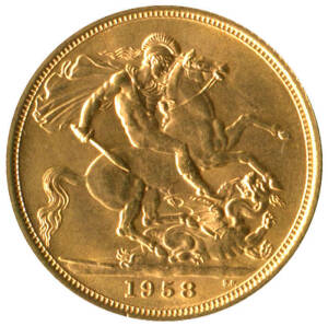 1958 GOLD sovereign.
