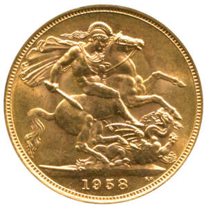 1958 GOLD sovereign.