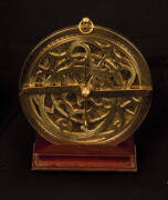 FRANKLIN MINT: Brass Astrolab; Gunner's Level & Universal Ring Dial (2). Decorative group of reproduction maritime instruments all solid brass in original boxes with letters & certificates. Excellent condition