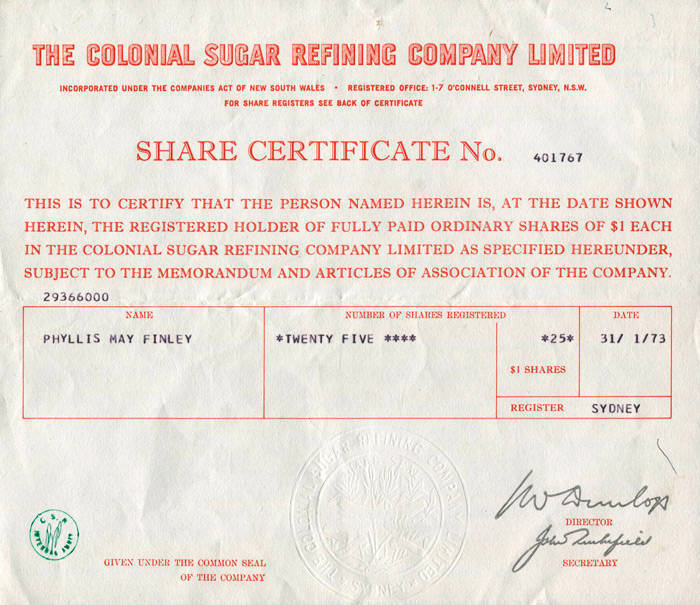 AUSTRALIAN SHARE CERTIFICATES, c1948-98 collection, from approximately 72 companies. Inspection will reward.