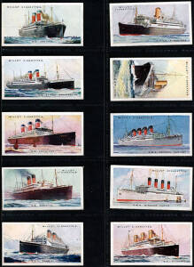 SHIPS & PLANES: 1924-88 collection in album, noted 1924 Wills "Merchant Ships of the World" [50]; 1930 Wills "Speed" [50]; 1932 Lambert & Butler "A History of Aviation" (Green Front) [25]; 1938 Players "Aircraft of the Royal Air Force" [50]. Mainly G/VG.