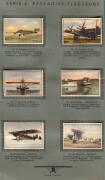 "SABA-Schiffsbilder": Very attractive German c1931-33 complete set of (252) cards in original colour lithographed album tracking the development of shipping, Merchant ships & War ships; "Die Eroberung Der Luft" (155) German cigarette cards, part set. Hous