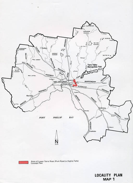 Land Conservation Maps - Melbourne Study Area [Melbourne, c1978] (15 maps); NAASRA Roads Study [Sydney, c1983] (7+ maps); Lower Yarra River Concept Plan [Melbourne, 1985] (9 maps); Hume Freeway Albury-Wodonga [c1987] group of maps.