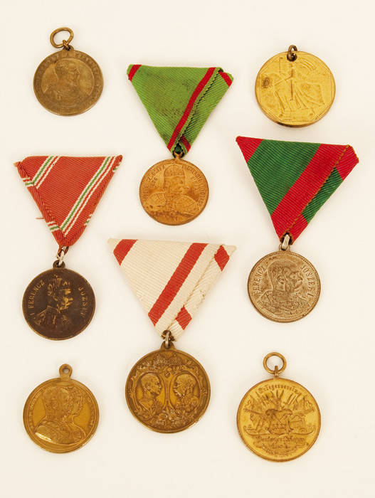 UNOFFICIAL MEDALS: Collection of (13), all Austro-Hungarian. Noted; 1000 years of the nation of Hungary; 60 year Jubilee of Franz Joseph; Crown Prince Rudolf (2) etc. Fair to VG condition.