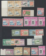 BRITISH WEST INDIES: British Honduras 1968 Pictorials to $5 x10 sets; Bermuda; British Guiana; Virgin Islands 1962 to '70c' on $1.20, 1966 to '$3' on $2.80, 1964 to $4.80; Caymans 1974 Pictorials to $2 x3; Dominica; Grenada 1951 DLR 50c x20, $1.50 x20 & - 5