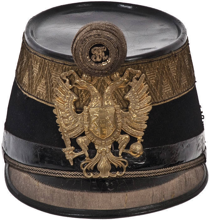 SHAKO, Lieutenant of Infantry Austro-Hungarian c1910. Made by Staisi Striberny Vienna. VG condition.