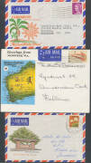 1960s-90s illustrated tourism advertising covers mostly with photographic or cartoon images promoting tourist destinations all used generally with cancels from the area, wide range of frankings including overseas airmails with better solos such as 1976 25 - 5
