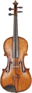 VIOLIN: Antique Italian late 18th century c1791 with remains of label "...Corsini figlio di...Fecit Modena...Domini 1791". Neck has been grafted & the top has 2 cracks that have been repaired professionally, small nick in the fingerboard. This is a rare &