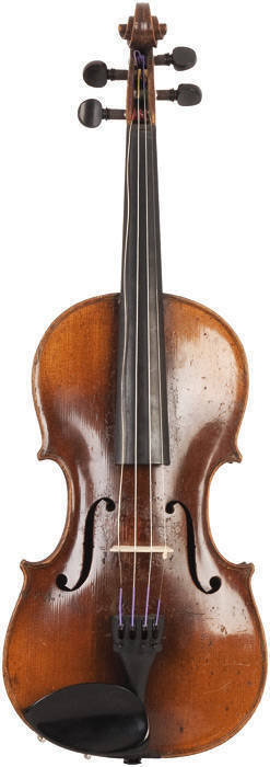 VIOLIN: 19th Century German violin with label "HEINR. EICHHEIMER, Berlin 1884" A nice instrument with one piece fiddleback & original case. VG condition.