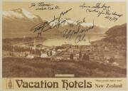 BOXING SCRAPBOOKS (6), ex Jack Ryder collection, noted Muhammad Ali signature on "Vacation Hotels NZ"  tourist brochure; Muhammad Ali signature on fight flyer (laminated); signed photographs of Johnny Summers, Gus Venn, Petey Sarron & Eddie Cotton; 1926 D