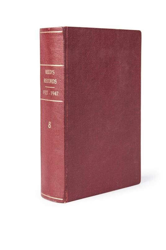 "Australian Boxing Record/ Boxing Annual" (various titles) by Jack Read, 8 editions - 1927, 1928, 1930, 1934, 1935, 1938, 1945 & 1947, bound in one volume; "Australian Ring" annual record books (6) for 1958-63 bound in one volume; "Boxing Collector News"