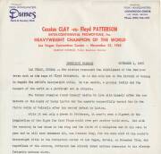 MUHAMMAD ALI v FLOYD PATTERSON: Archive for 1965 World Heavyweight title fight, with pre-fight press releases (5); Western Union telegram; manuscript notes re fight (4 pages); radio scripts; range of press & magazine clippings.